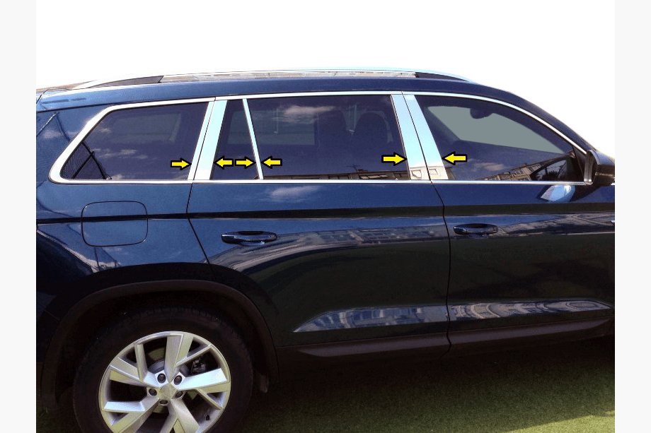 Skoda Kodiaq 2016–2023 Letvica stebričkov vrat (nerjavno jeklo) Image