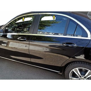 Zgornja obroba oken (nerjaveče jeklo) Mercedes C-class W205 2014–2021 fotografija 1