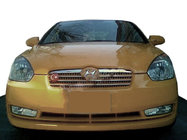 Hyundai Accent 2006–2010 Okrasne obloge za masko (2 kosa, nerjavno jeklo) fotografija 1