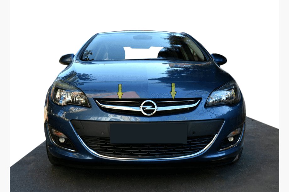 Opel Astra J 2009–2015 Okrasne letvice za sprednjo masko 2012-2015 (nerjavno jeklo) Image