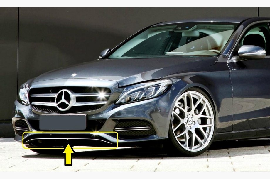 Mercedes C-class W205 2014–2021 ZNIŽANO! Zaščitna letev za odbijač V1 (nerjavno jeklo) Image