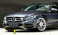 Mercedes C-class W205 2014–2021 ZNIŽANO! Zaščitna letev za odbijač V1 (nerjavno jeklo) fotografija 1