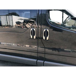 Okvirji vratnih kljuk (4 kosi, nerjavno jeklo) Renault Trafic 2001–2015 fotografija 1