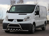 Renault Trafic 2001–2015 Prednji zaščitni lok s stranskimi cevmi WT003-15 (nerj.) fotografija 1