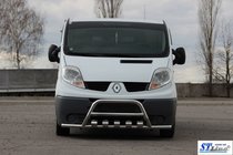 Renault Trafic 2001–2015 Prednji zaščitni lok s stranskimi cevmi WT003-15 (nerj.) fotografija 2