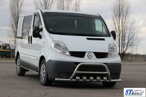 Renault Trafic 2001–2015 Prednji zaščitni lok s stranskimi cevmi WT003-15 (nerj.) fotografija 3
