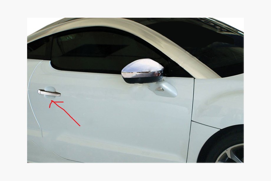 Peugeot RCZ 2010–2015 Kromirani pokrovi vratnih kljuk (2 kosa, nerjavno jeklo) Image
