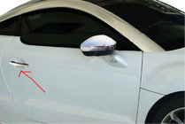 Peugeot RCZ 2010–2015 Kromirani pokrovi vratnih kljuk (2 kosa, nerjavno jeklo) fotografija 1