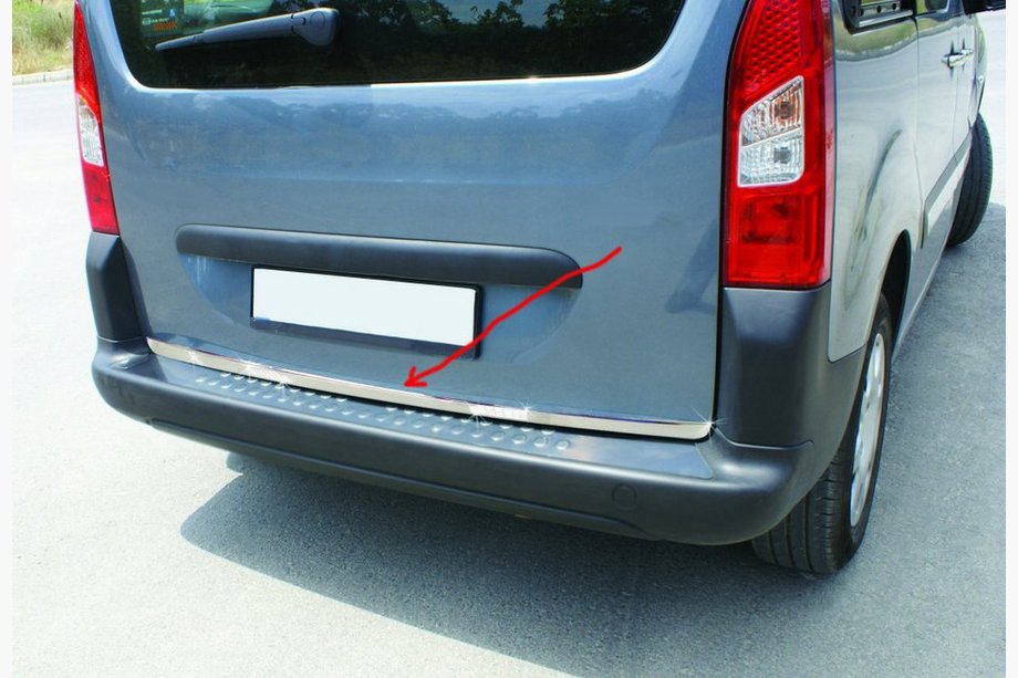 Peugeot Partner Tepee 2008–2018 Zaščitna letev roba prtljažnika (nerjaveče jeklo) Image