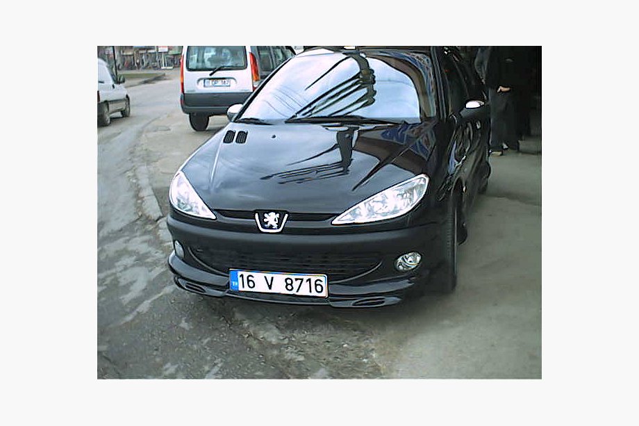 Peugeot 206 1998–2024 Sprednji spodnji lip spojler (za lakiranje) Fotografija 2