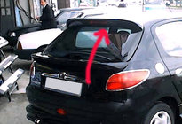 Peugeot 206 1998–2024 Vizir nad vetrobranskim steklom (za lakiranje) fotografija 1