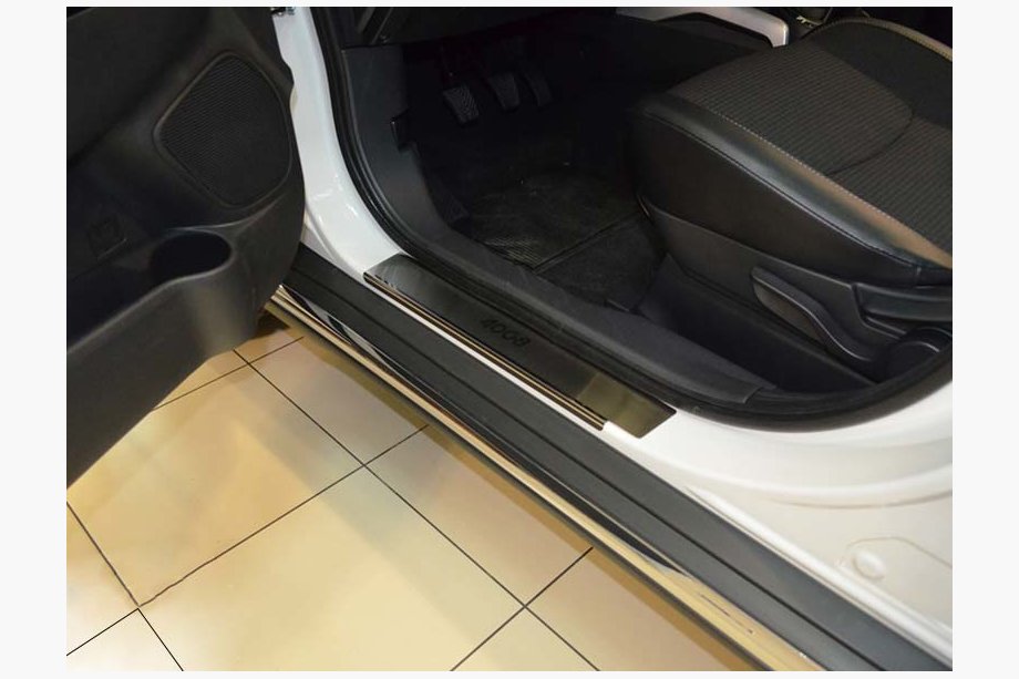 Peugeot 4008 2012–2017 NataNika Premium obloge pragov (4 kosi, nerjaveče jeklo) Image