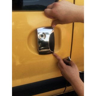 Kromirane prevleke za kljuke (nerjaveče jeklo) Renault Kangoo 1998–2008 fotografija 2