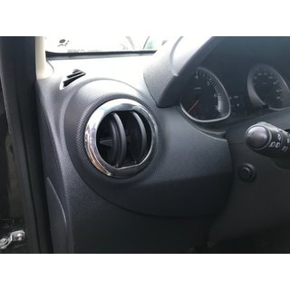 Okvirji prezračevalnih rež v notranjosti (4 kos, nerjavno jeklo) Dacia Duster 2008–2018 fotografija 2
