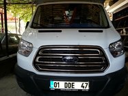 Ford Transit 2014– Okrasne letve za masko (2014-2018, 3 kos, nerjavno jeklo) OmsaLine - italijansko nerjavno jeklo fotografija 7