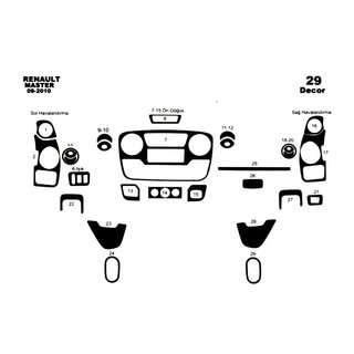 Obloge armaturne plošče (velik komplet) Nissan NV400 2010–2024 fotografija 2
