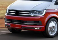 Volkswagen T6 2015–2024 Okrasne letvice za mrežo odbijača 2015-2019 (3 kosi, nerjaveče jeklo) fotografija 1