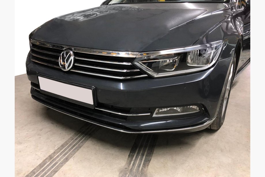 Volkswagen Passat B8 2015–2023 Okrasni pokrovi za žaromete in letev (3 kosi, inox) Fotografija 8