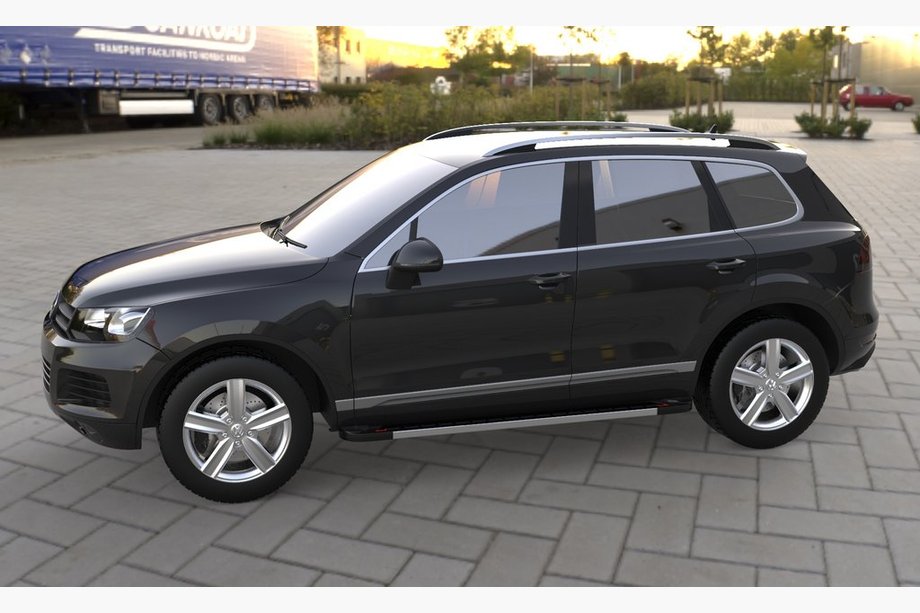 Volkswagen Touareg 2010–2018 Bočne stopnice RedLine V1 (2 kosa, aluminij) Fotografija 2