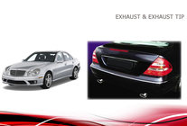 Mercedes E-class W211 2002–2009 Izpušni nastavki V2 (2 kosa) fotografija 4
