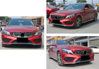 Mercedes C-сlass W205 2014–2021 Sprednja maska Panamericana GT (za Avantgarde/AMG-Line/C43 AMG) fotografija 9