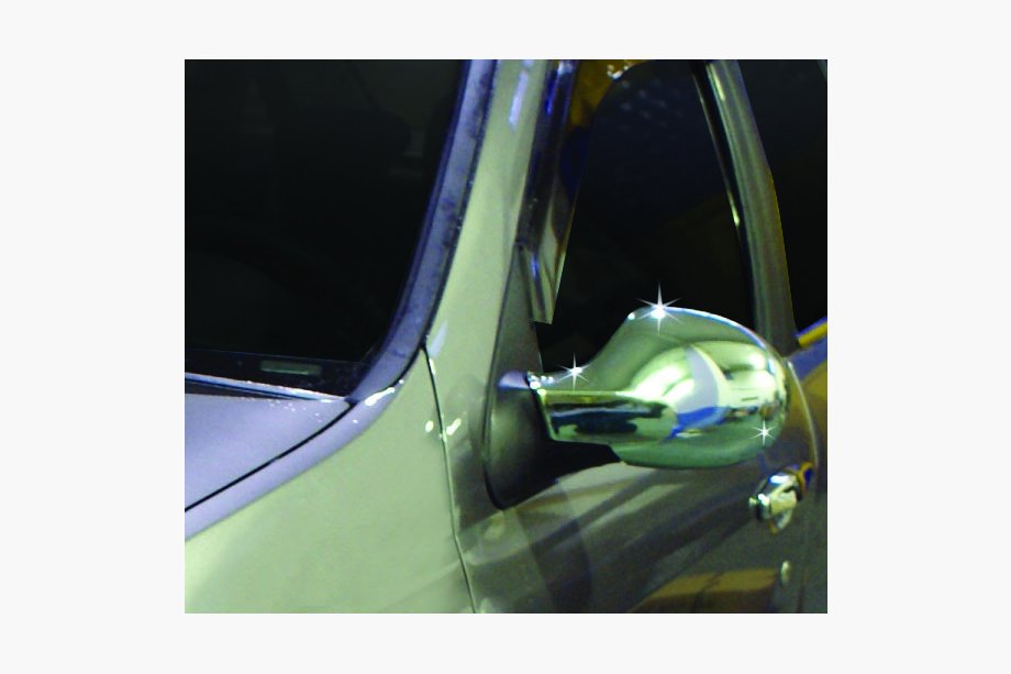 Renault Symbol 2008–2013 Kromirani pokrovi ogledal (2 kosa, nerjavno jeklo) Fotografija 4