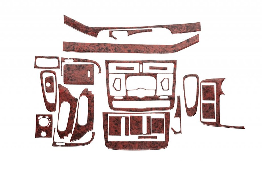 Mercedes Viano 2004–2014 Obloge armaturne plošče Meric (sprednji del + notranji vložki) 2004-2006, Titan Image