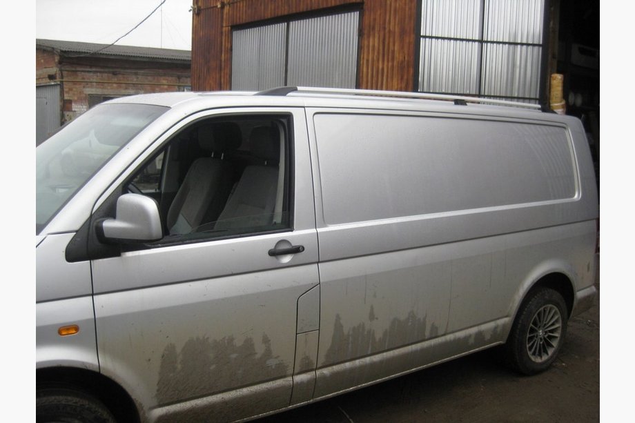 Volkswagen T5 Transporter 2003–2010 Kromirane strešne sani Fotografija 2