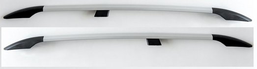Volkswagen Caddy 2004–2010 Strešni vzdolžni nosilci siva metalik (plastične nogice) Standardna baza fotografija 1