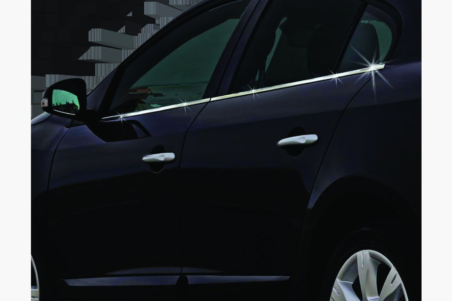 Renault Fluence 2009–2016 Spodnje okenske letvice (4 kosi, nerjaveče jeklo) Fotografija 2