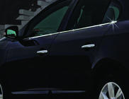 Renault Fluence 2009–2016 Spodnje okenske letvice (4 kosi, nerjaveče jeklo) Carmos – turško nerjaveče jeklo fotografija 2