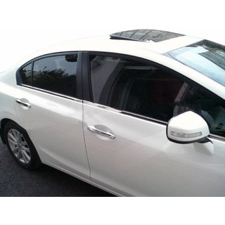 Carmos zunanji okenski okvirji (4 kosi, nerjavno jeklo) Honda Civic Sedan IX 2011–2016 fotografija 1
