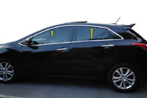 Hyundai I-30 2012–2017 Zgornja obroba oken (HB, nerjavno jeklo) fotografija 1