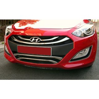 Obrobe za spodnjo rešetko, tip 2 (nerjavno jeklo) Hyundai I-30 2012–2017 fotografija 1