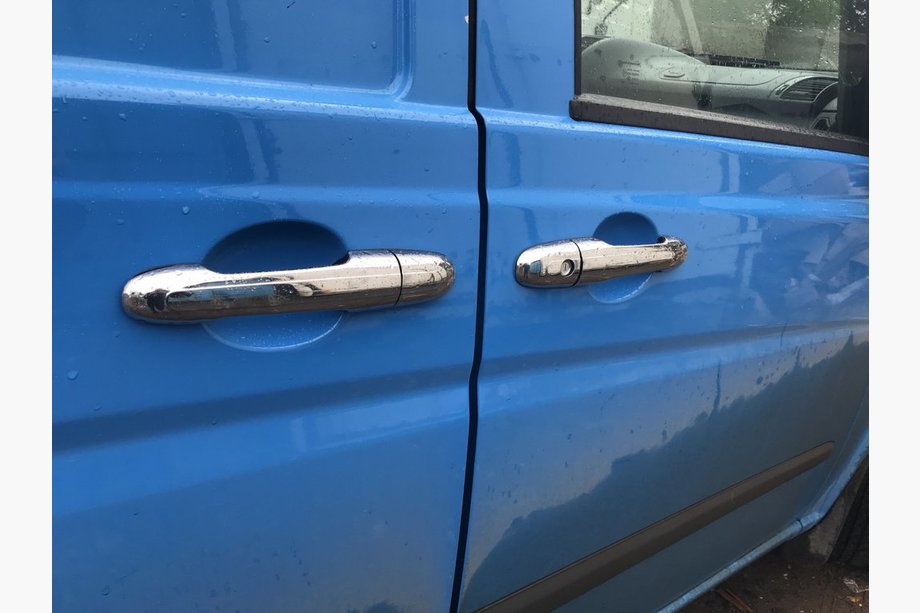 Mercedes Vito W639 2004–2014 Pokrovi kljuk (nerjavno jeklo) 4 kosi, Carmos – turško jeklo Fotografija 4