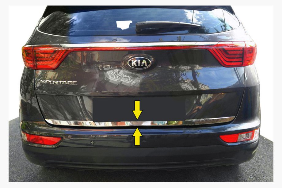 Kia Sportage 2015–2021 Letvica spodnjega roba prtljažnika (nerjavno jeklo) Image