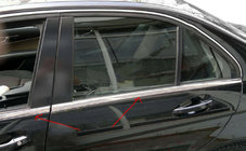 Mercedes razred C W204 2007–2015 Pokrovi okenskih letev (6 kos, nerjaveče jeklo) fotografija 5