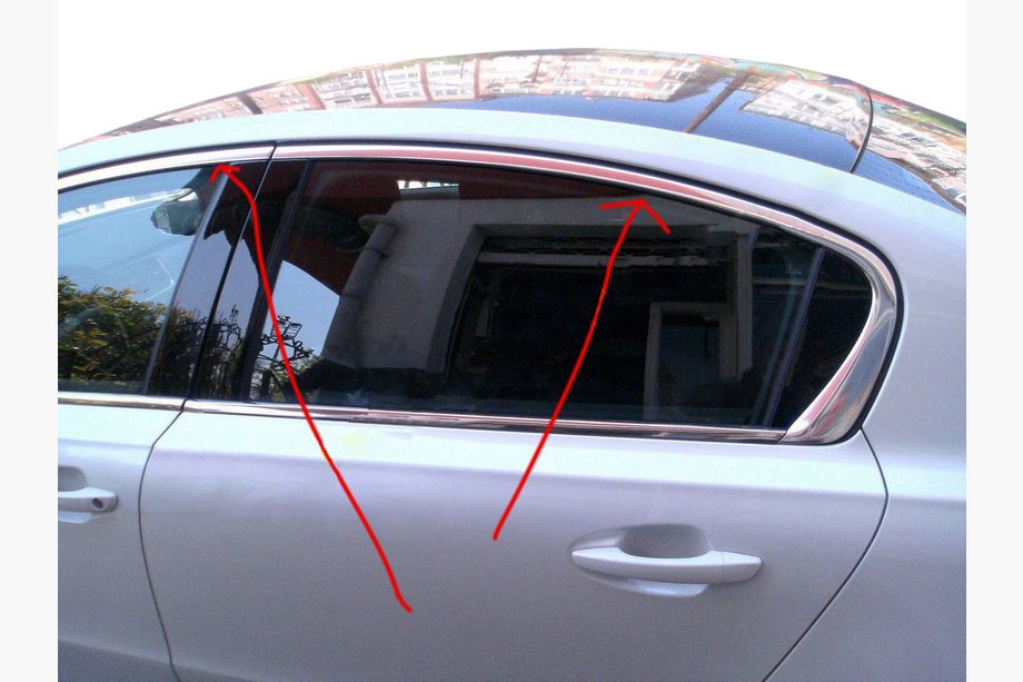 Peugeot 508 2010–2018 Zgornja okenska letev (Sedan, nerjavno jeklo) Image