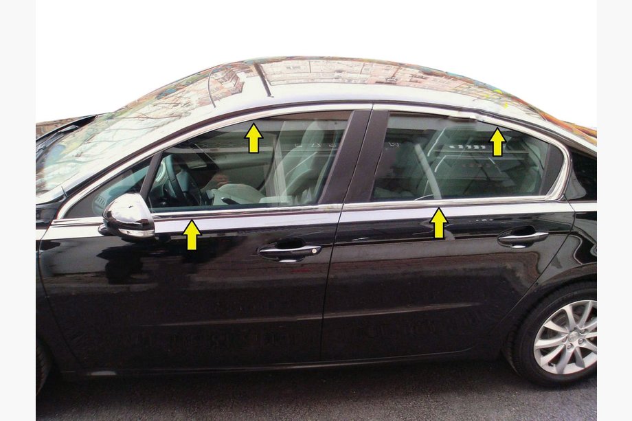 Peugeot 508 2010–2018 Kompletna obroba oken (Sedan, inox) Image