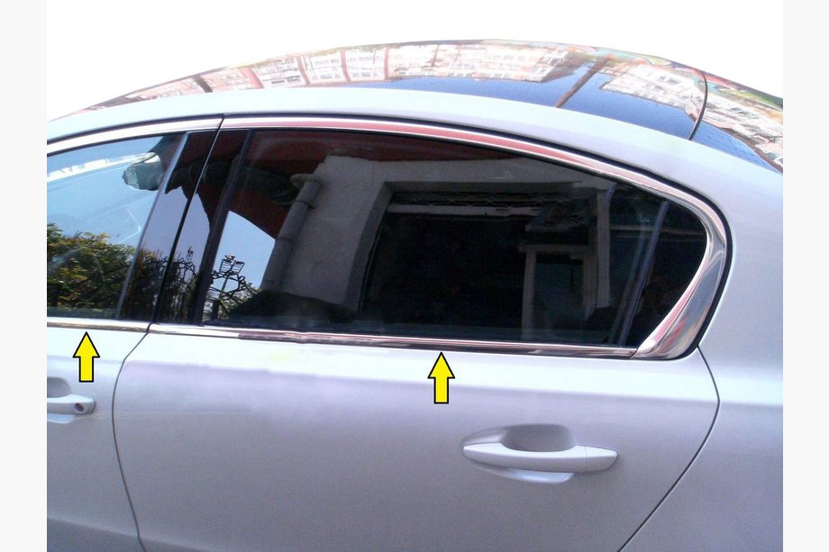 Peugeot 508 2010–2018 Spodnja obroba oken (Sedan, nerjavno jeklo) Image