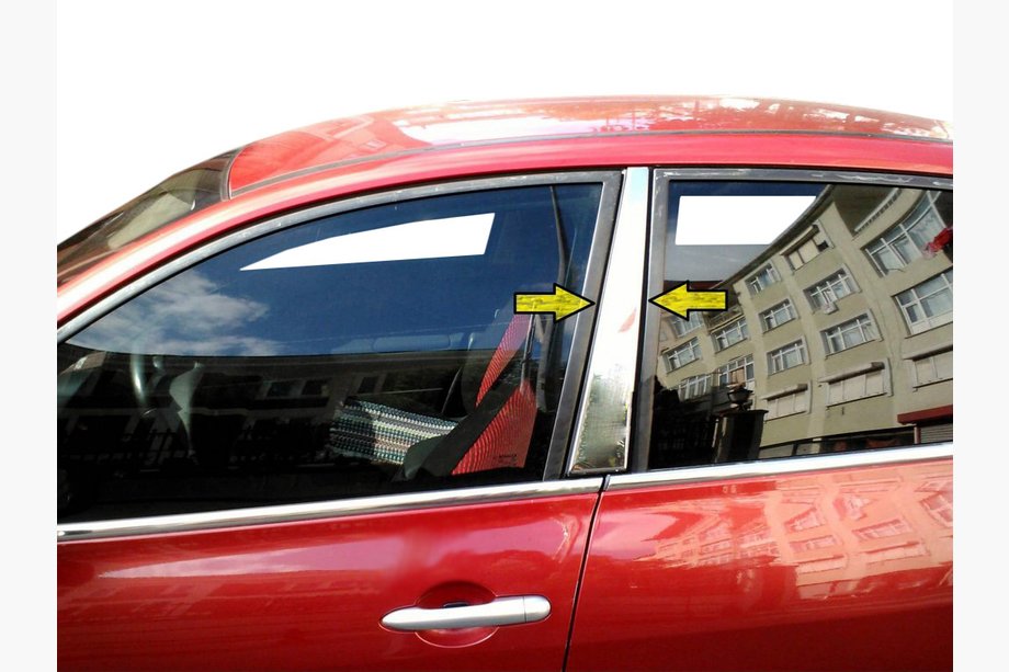Renault Megane II 2004–2009 Inox obloge stebričkov vrat (2 kosa) Image