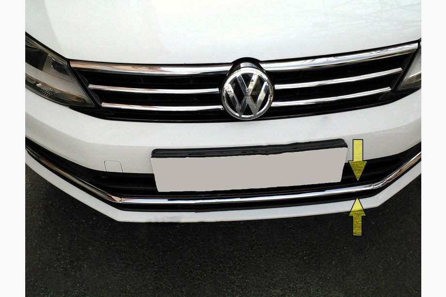 Volkswagen Jetta 2011–2018 Okrasne letvice za rešetko odbijača 2014-2018 Carmos (nerjavno jeklo) Image