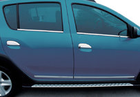 Renault Logan II 2013–2022 Kromirane obloge kljuk vrat (4 kosi, nerjavno jeklo) fotografija 1