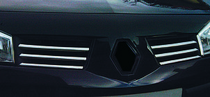 Renault Megane II 2004–2009 Letvice za masko (model 2004-2006, 6 kos, nerjaveče jeklo) Carmos - turško nerjaveče jeklo fotografija 4