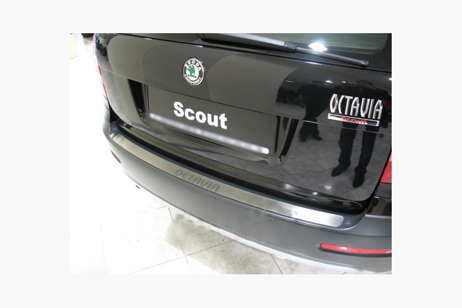 Skoda Octavia II A5 2006–2010 Zaščitna letev za zadnji odbijač Nataniko (nerjaveče jeklo) Karavan Image