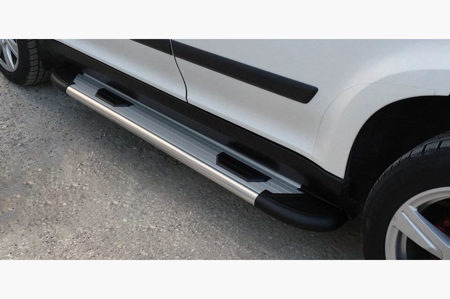 Skoda Yeti 2009–2017 Bočne stopnice Bosphorus OLD grey (2 kos, aluminij) Image