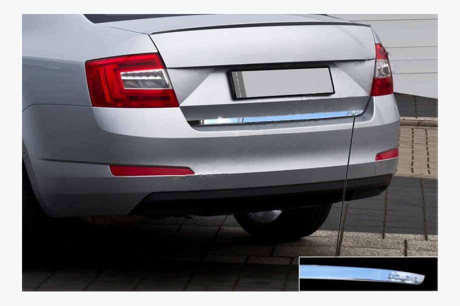 Skoda Octavia III A7 2013–2019 Nerjaveča zaščitna letvica roba prtljažnika Image