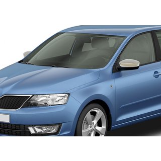 Pokrovi ogledal brez izreza za smernik (2 kosa, nerjaveče jeklo) Skoda Rapid 2012–2019 fotografija 1