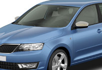 Skoda Rapid 2012–2019 Pokrovi ogledal brez izreza za smernik (2 kosa, nerjaveče jeklo) fotografija 1