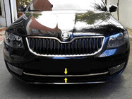 Skoda Octavia III A7 2013–2019 Zaščitna inox letev za sprednji odbijač 13-17 fotografija 2